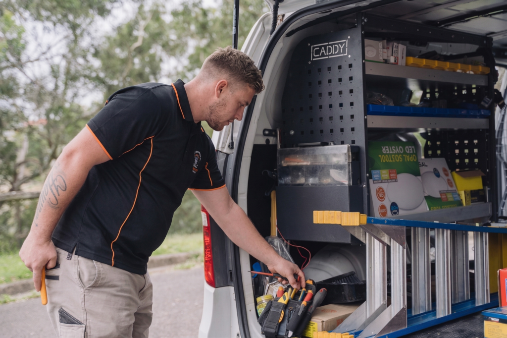 Licensed Seaforth electrician working on a residential job